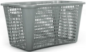 Kosz plastikowy na pranie do wynoszenia prania 65L szary