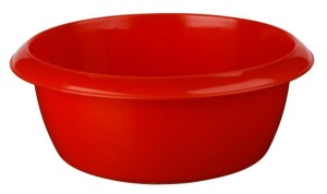 Miska kuchenna okrągła plastikowa 5,7L czerwona