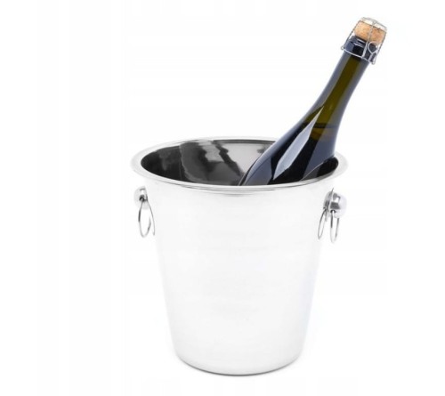 Wiaderko do lodu na lód szampana cooler 4 L srebrne.jpg