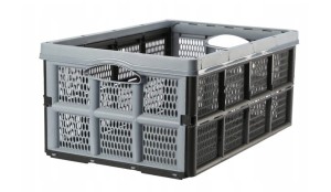 Koszyk składany pojemnik organizer 32 L SZARY