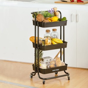 Metalowy regał wózek na kółkach półka szafka 3 poz czarny.jpg