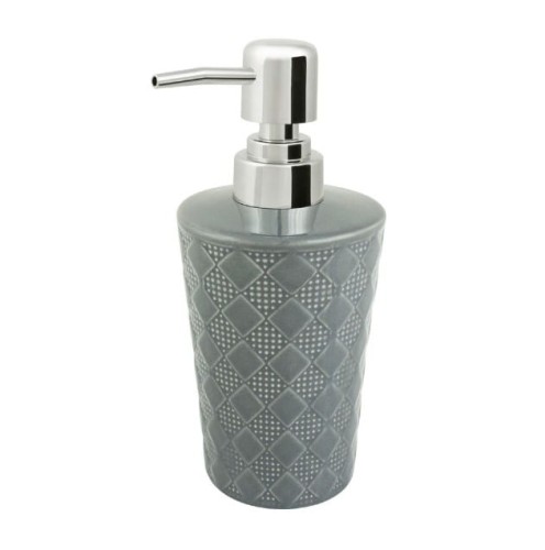 Dozownik na mydło stojący ceramiczny KAROS szary AWD.jpg