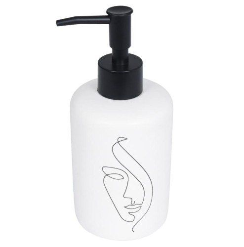 Dozownik na mydło w płynie stojący CARA czarna pompka.jpg