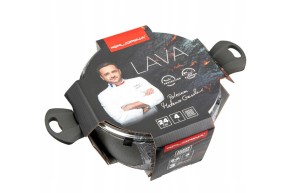 Garnek aluminiowy z pokrywą Lava Stone 4 L 24cm Florina