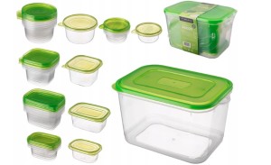 Zestaw 21 plastikowych pojemników do żywności PACCO.jpg