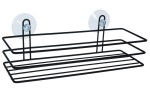 Półka łazienkowa koszyk pod prysznic pojedynczy czarny przyssawki Niagara