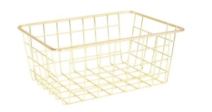 Koszyk metalowy złoty kosz do przechowywania organizer Filum.jpg
