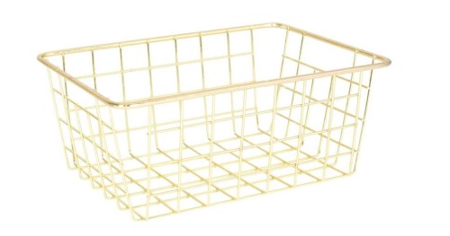 Koszyk metalowy złoty kosz do przechowywania organizer Filum.jpg