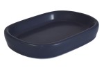 Mydelniczka wolnostojąca ceramiczna na mydło Nero granatowa Bisk