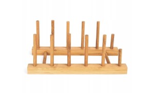 Stojak organizer na pokrywki talerze bambusowy.jpg