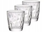 Szklanki do napojów wody soku whisky 300 ml 3 szt. Diamond niskie