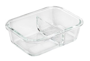 Pojemnik szklany do żywności podwójny z pokrywą Frigo 600 ml.jpg