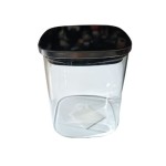 Pojemnik szklany kwadratowy na artykuły sypkie Remi 850 ml