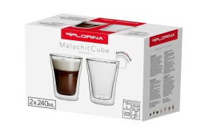 Szklanki termiczne duo Malachit 240ml w pudełku