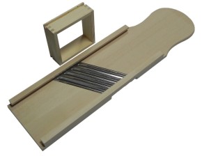 Szatkownica do kapusty warzyw drewniana 4 ostrza z szufladą 91x23