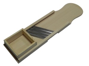 Szatkownica do kapusty warzyw drewniana 4 ostrza z szufladą 91x23