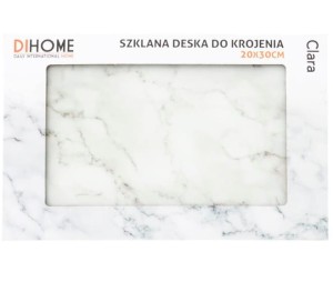 Deska do krojenia szklana Clara 20x30 cm marmur w opakowaniu