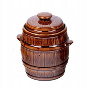 Beczka kamionka do kiszenia ogórków kapusty 3,5L zamknięta