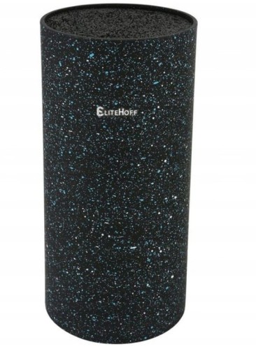 Stojak blok na noże ELITEHOFF czarny marmurek