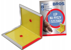 Bros lep na myszy i szczury pułapka lepowa otworzona