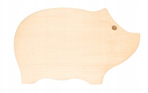 Deska drewniana do krojenia Świnka 31 cm od góry