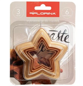 Wykrawacze foremki do ciastek pierniczków 3 szt Pastelove w opakowaniu.