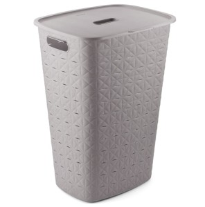 Kosz na pranie odzież bieliznę 56L CURVER Softex beżowy