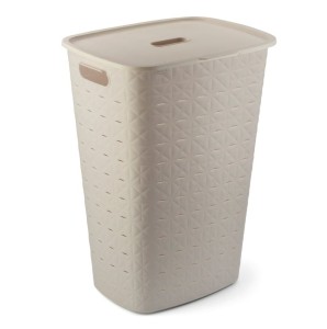 Kosz na pranie odzież bieliznę 56L CURVER Softex kremowy
