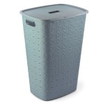 Kosz na pranie odzież bieliznę 56L CURVER Softex turkusowy