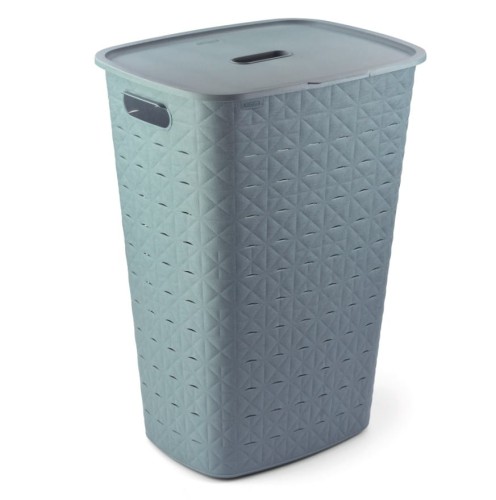 Kosz na pranie odzież bieliznę 56L CURVER Softex turkusowy