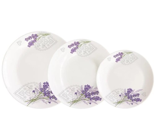 Komplet obiadowy 18-elementowy Esmene Lavender