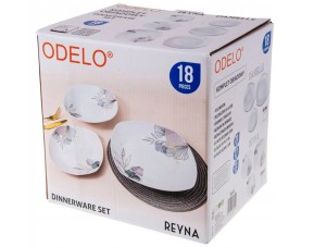 Komplet obiadowy 18-elementowy REYNA 6 osób w opakowaniu.