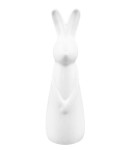 Figurka Zając królik niski stojący MEL biały na Wielkanoc