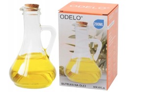 Butelka szklana z korkiem dozownik MIKAYLA 280 ml na oliwę olej ocet maggi