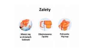 Dzbanek filtrujący Aquaphor Compact 2,4 L pomarańczowy zalety.