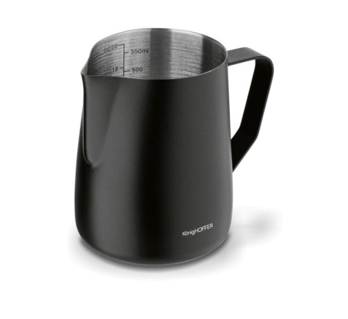 Dzbanek stalowy spieniacz do mleka czarny Barista Konighoffer 600 ml