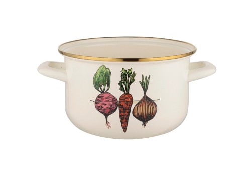 Garnek emaliowany Warzywka Emalia Pleszew 20 cm 4,2 L