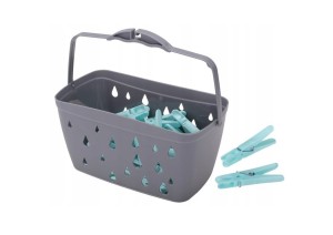 Klamerki do bielizny w koszyku Rosa 30 szt. RAVI 