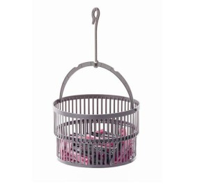 Klamerki spinacze do bielizny w okrągłym koszyku 20 szt. MTM