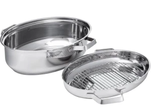 Brytfanna gęsiarka owalna Expert z rusztem 2w1 34 cm  5,5L AMBITION