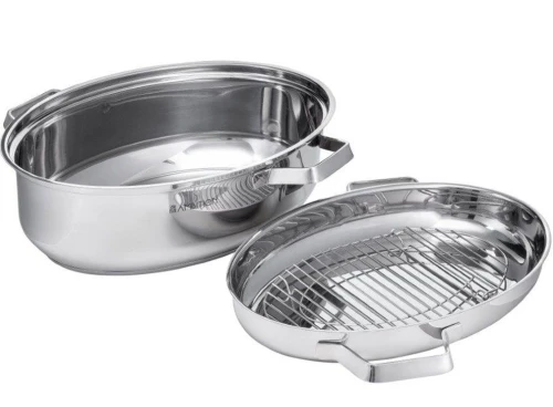 Brytfanna gęsiarka owalna Expert z rusztem 2w1 34 cm AMBITION