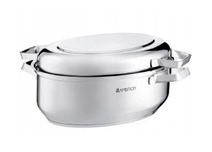 Brytfanna gęsiarka owalna Expert z rusztem 2w1 34 cm AMBITION