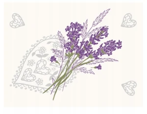 Deska do krojenia szklana Clara 20x30 cm LAVENDER HEART