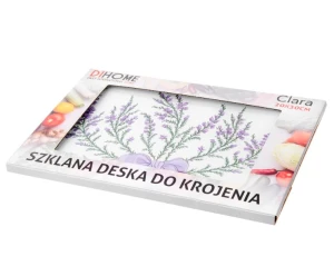 Deska do krojenia szklana Clara 20x30 cm LAVENDA