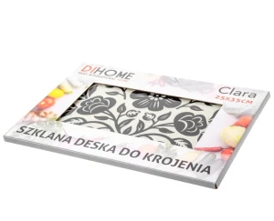 Deska do krojenia szklana Clara 25x35 cm Kwiaty  w opakowaniu