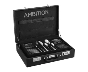 Komplet sztućców w walizce Como Ambition 72-elementowy
