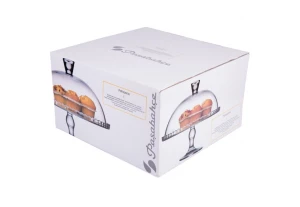 Patera na nóżce z kloszem Patisserie Pasabahce 32 cm w opakowaniu