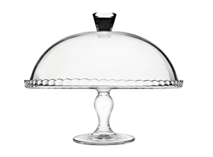 Patera na nóżce z kloszem Patisserie Pasabahce 32 cm