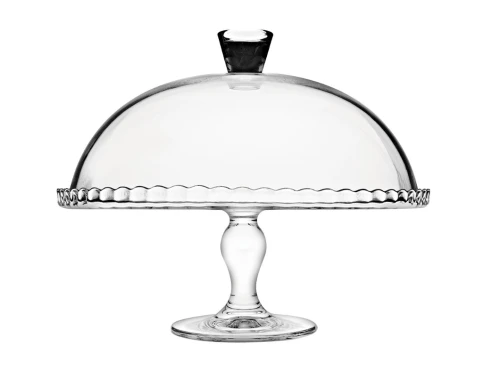 Patera na nóżce z kloszem Patisserie Pasabahce 32 cm