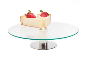 Patera szklana obrotowa na nóżce Omena Tadar 30 cm